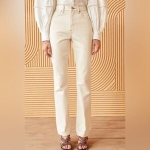 Ulla Johnson Agnes Jeans in Cowrie 🐑